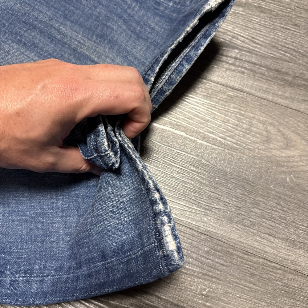 Vintage Diesel Jeans Mens 38x30 Blue Kratt Straight Button Fly Made Italy Baggy - Picture 4 of 9